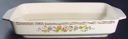 Sandflowers 15" Rectangular Baker