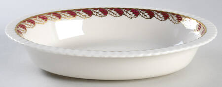 Savoy Maroon 9" Oval Vegetable Bowl