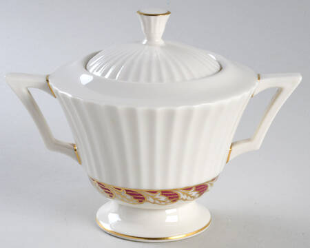 Savoy Maroon Sugar Bowl & Lid