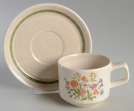 Saybrooke Flat Cup & Saucer Set