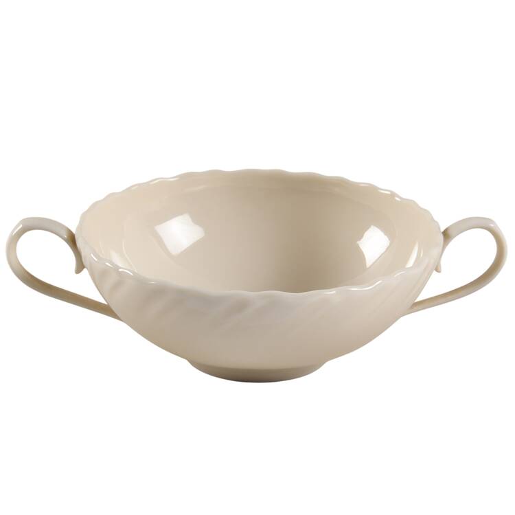 Sculpture (No Trim or Decoration) Flat Cream Soup Bowl