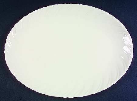 Sculpture (No Trim or Decoration) 14" Oval Serving Platter