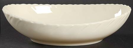 Sculpture (No Trim or Decoration) 9" Oval Vegetable Bowl