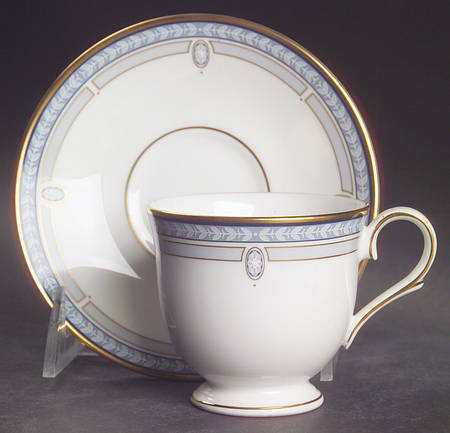 Sheraton Blue Footed Demitasse Cup & Saucer Set