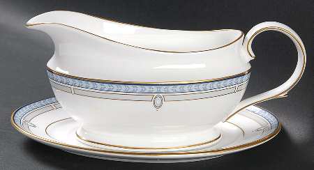 Sheraton Blue Gravy Boat & Underplate