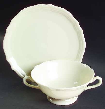 Sheffield Footed Cream Soup Bowl & Saucer Set