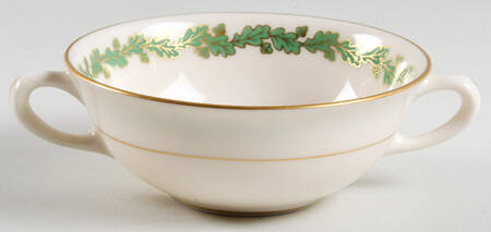 Shenandoah Green Flat Cream Soup Bowl