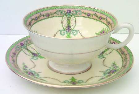 Sheraton Ivory Footed Cup & Saucer Set