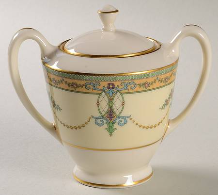 Sheraton Ivory Sugar Bowl & Lid