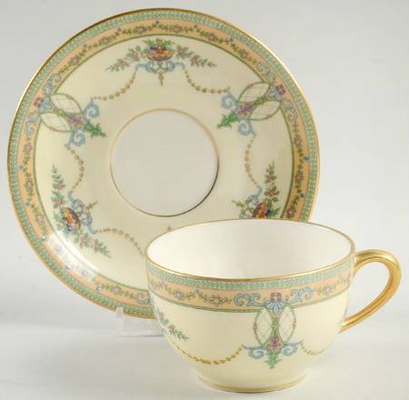 Sheraton Ivory Flat Cup & Saucer Set
