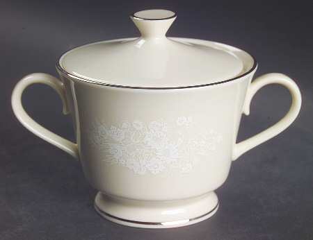 Snow Flower Sugar Bowl & Lid by Lenox