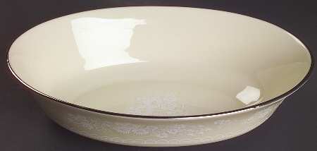 Snow Flower 9" Oval Vegetable Bowl