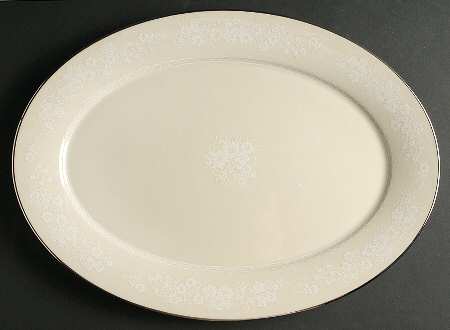 Snow Flower 16" Oval Serving Platter