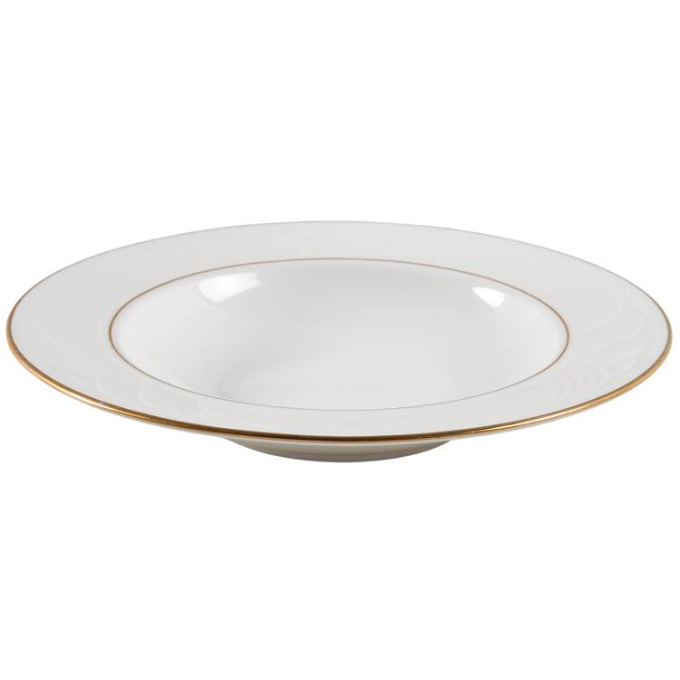 Snowdrift Gold Rim Soup Bowl