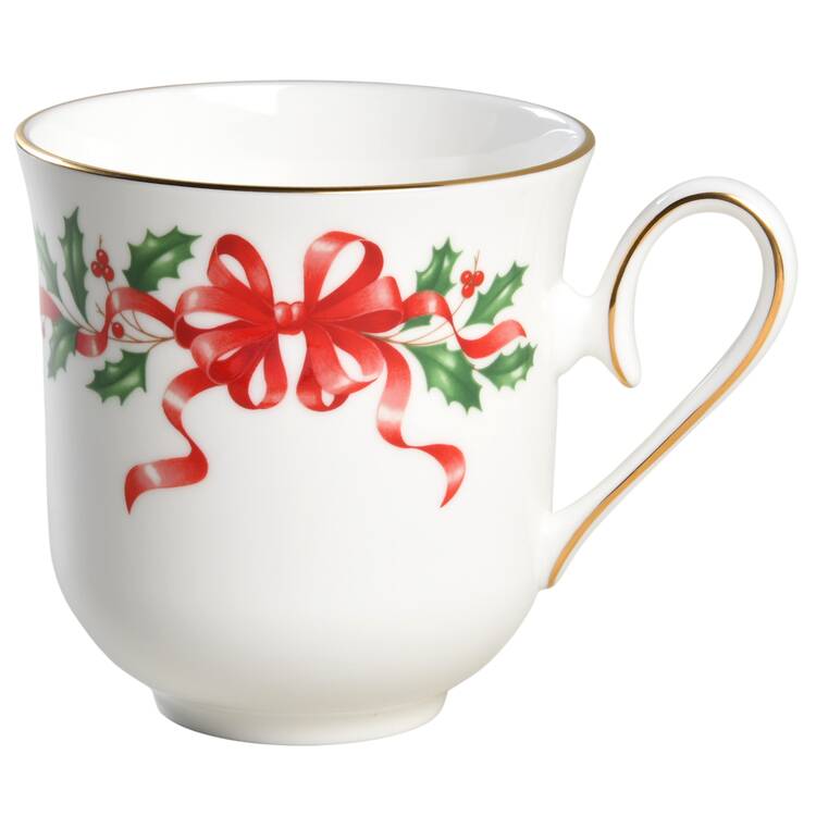 Snow Holly Gold Mug