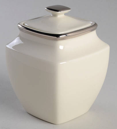 Solitaire Square Sugar Bowl & Lid