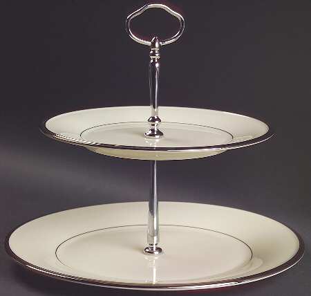 Solitaire 2 Tiered Serving Tray (Dinner & Salad Plate)