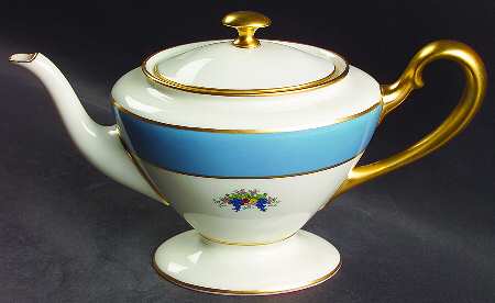 Somerset Blue Teapot & Lid