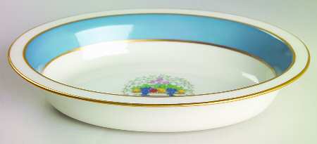 Somerset Blue 9" Oval Vegetable Bowl