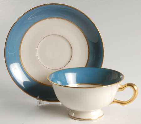 Somerset Blue Footed Cup & Saucer Set