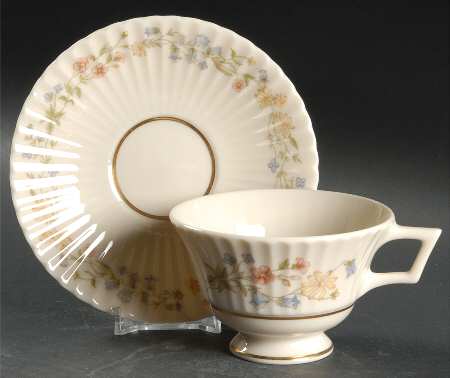 Spring Bouquet Footed Cup & Saucer Set