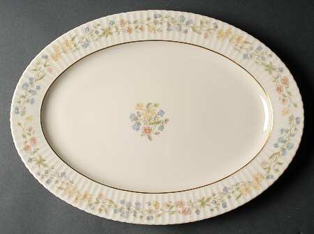 Spring Bouquet 15" Oval Serving Platter
