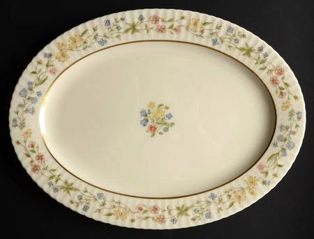Spring Bouquet 13" Oval Serving Platter