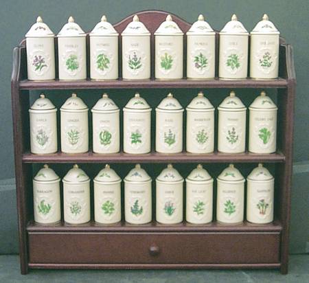 Spice Garden (Giftware) Spice Jar Set with Wood Stand