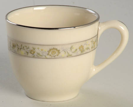 Springdale (Platinum Trim) Flat Demitasse Cup