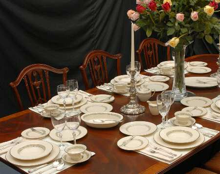 Springdale (Platinum Trim) 53 Piece Estate Set