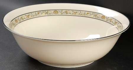 Springdale (Platinum Trim) 9" Round Vegetable Bowl