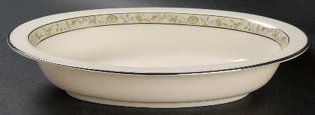 Springdale (Platinum Trim) 8" Oval Vegetable Bowl by Lenox