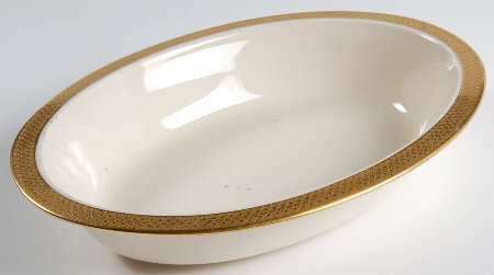 Springdale (Gold Trim) 9" Oval Vegetable Bowl
