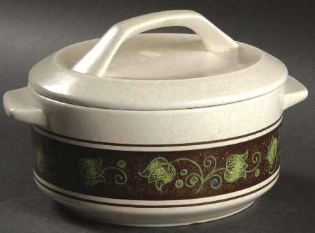 Spanish Swirl 1.25 Qt Round Covered Casserole