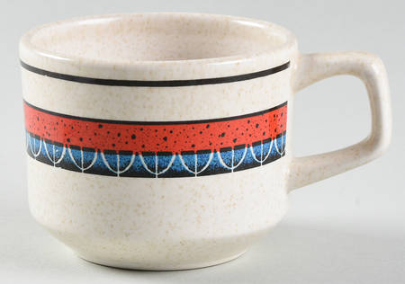 Staccato Red and Blue Flat Cup