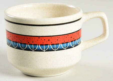 Staccato Red and Blue Flat Cup