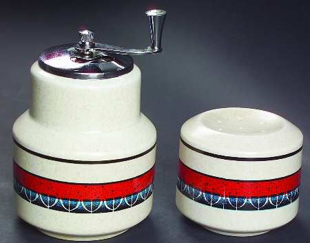 Staccato Red and Blue Salt Shaker & Pepper Mill Set