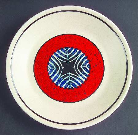 Staccato Red and Blue Bread & Butter Plate by Lenox