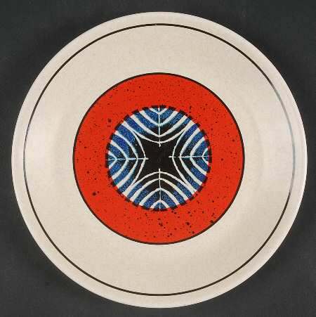 Staccato Red and Blue Salad Plate by Lenox