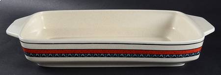 Staccato Red and Blue 15" Rectangular Baker