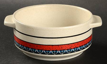 Staccato Red and Blue Individual Casserole No Lid