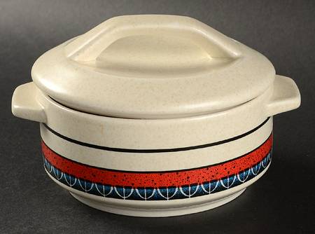 Staccato Red and Blue Individual Casserole & Lid