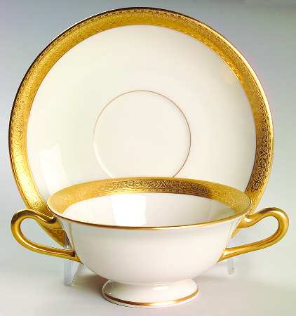 Stanford Footed Bouillon Cup & Saucer