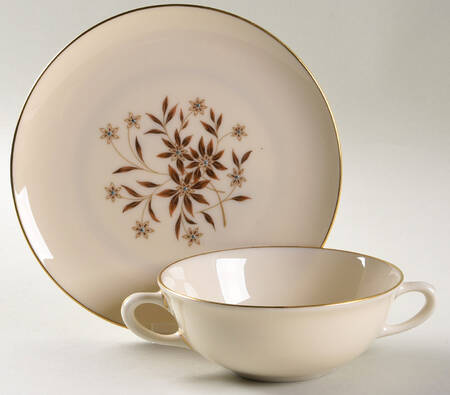 Starlight Flat Cream Soup Bowl & Dessert Plate/Saucer Set
