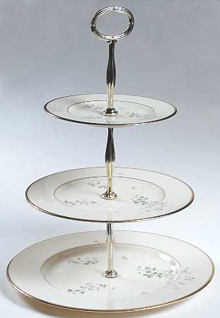 Summer Breeze 13 7/8"-14 1/4" 3-Tiered Serving Tray(DP,SP,BB) HC