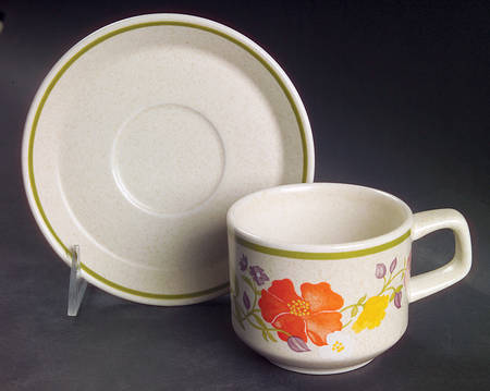Summer Wind Flat Cup & Saucer Set