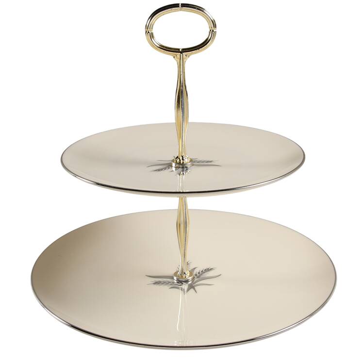 Symphony 6 5/8"-10"  2 Tiered Serving Tray (Dp, Sp) HC
