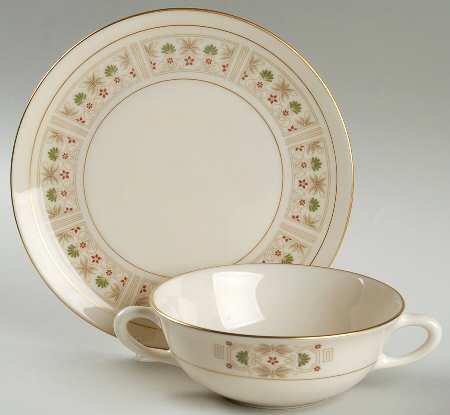 Tableau Flat Cream Soup Bowl & Saucer Set