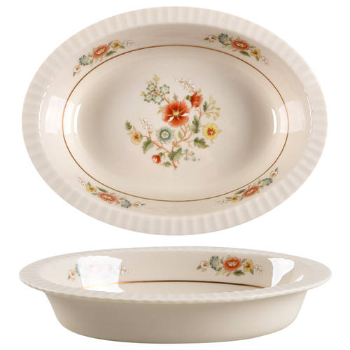 Temple Blossom 9" Oval Vegetable Bowl