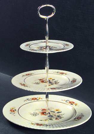 Temple Blossom 13 7/8"-14 1/4" 3-Tiered Serving Tray(DP,SP,BB) HC
